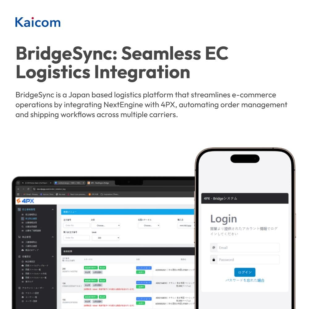 BridgeSync – Seamless EC Logistics Integration Platform